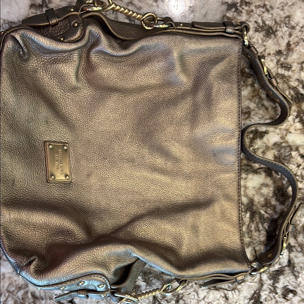 Silver Slouchy Shoulder Bag with Chain Strap
